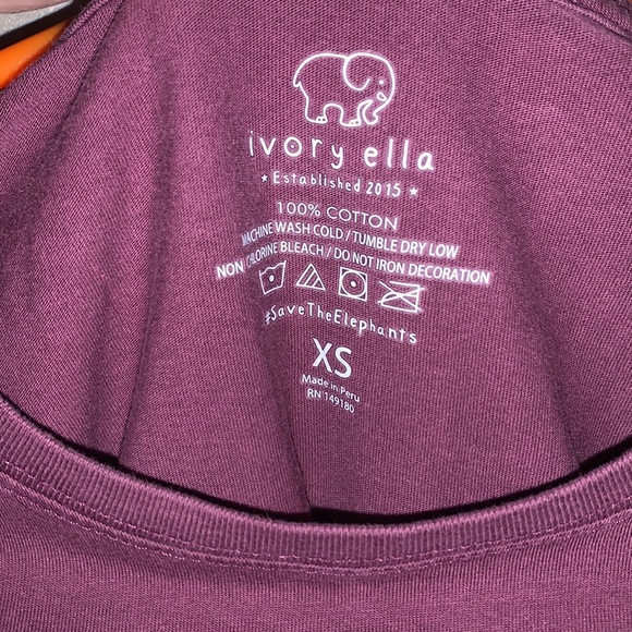 Ivory Ella long sleeve shirt pretty plum color - Picture 2 of 3